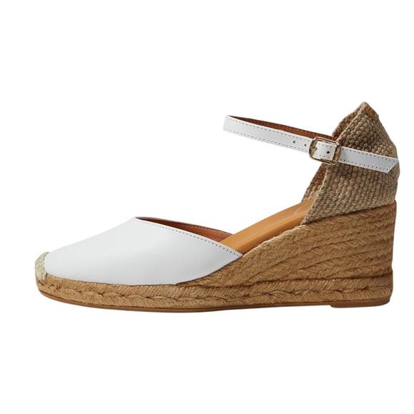 Toni Pons Womens Costa 5 Wedge Heel EU 41 US 10 White Nappa Leather FLAWS - Picture 1 of 14